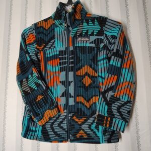Columbia Multicolor Geometric Fleece Jacket